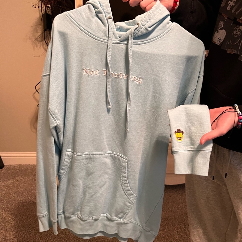 Baby blue Antonio Garza Hoodie Not Thriving